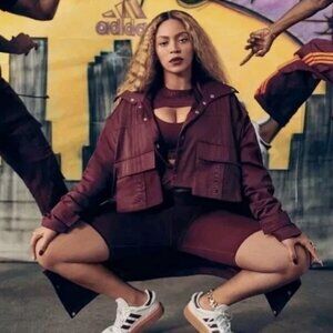 ADIDAS X IVY PARK by Beyonce Convertible Jacket Maroon Size  L